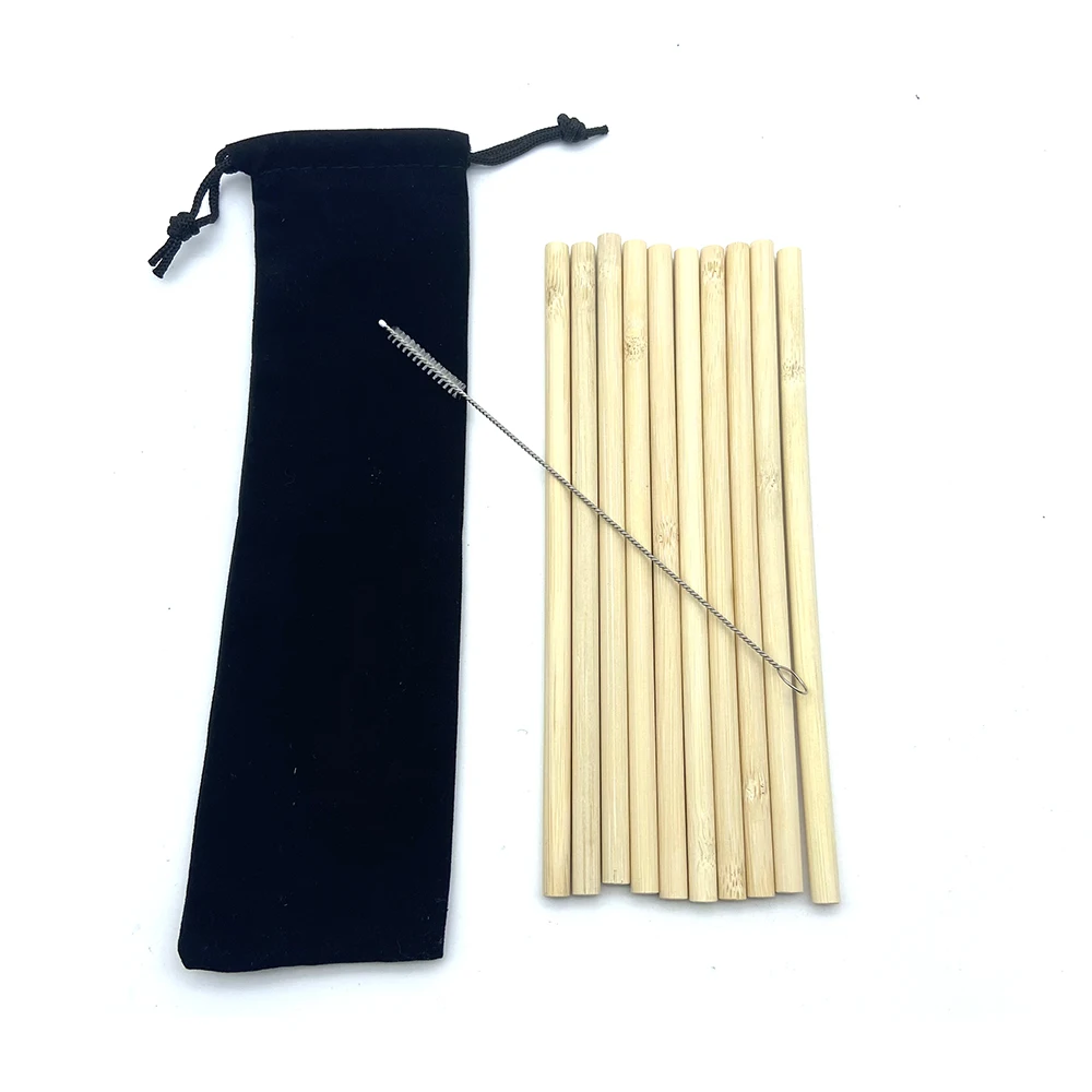 10pcs bamboo drinking straws - Image 3
