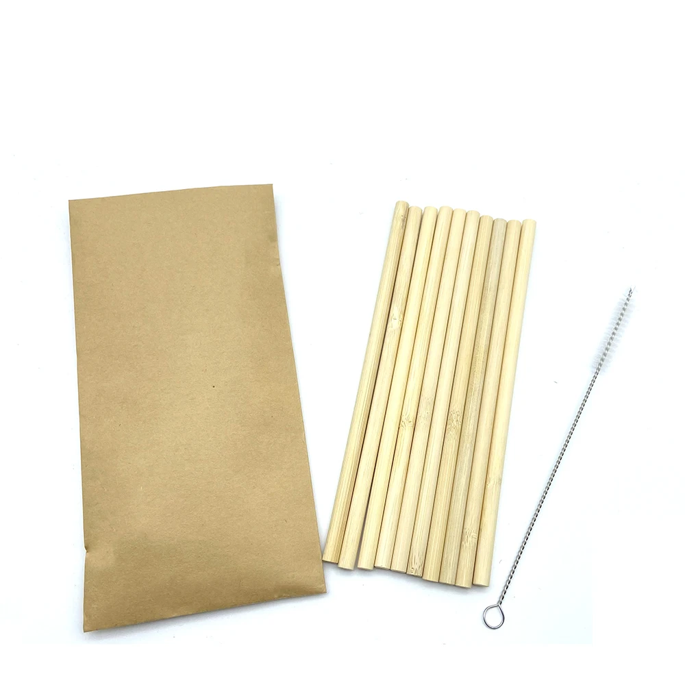 10pcs bamboo drinking straws - Image 4