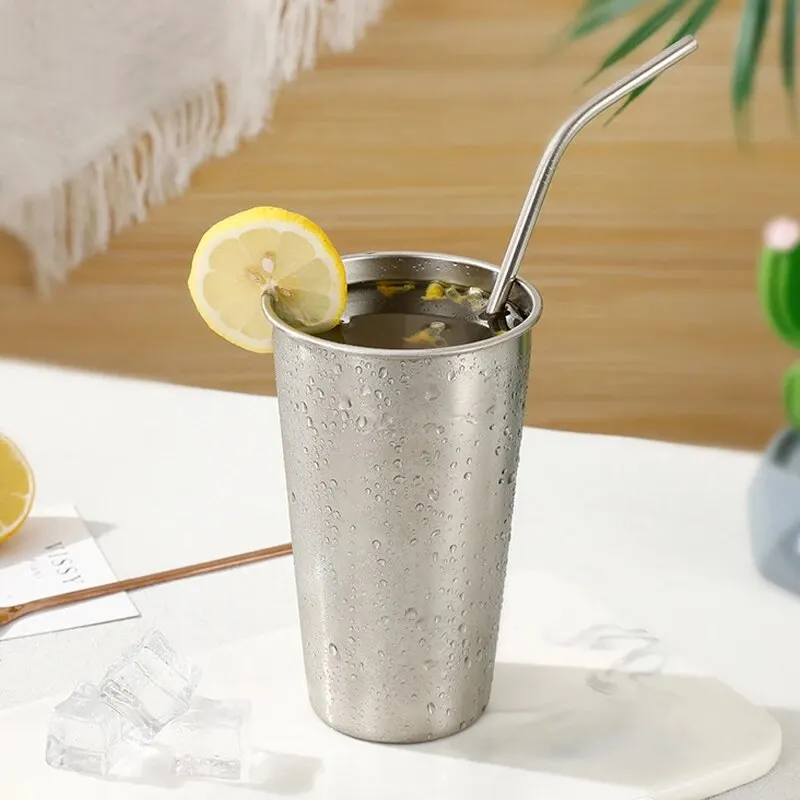 Stainless steel drinking cup