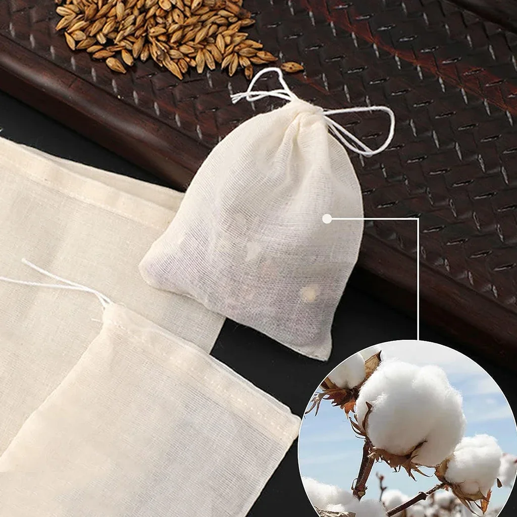 10pcs reusable fabric tea bags - Image 2