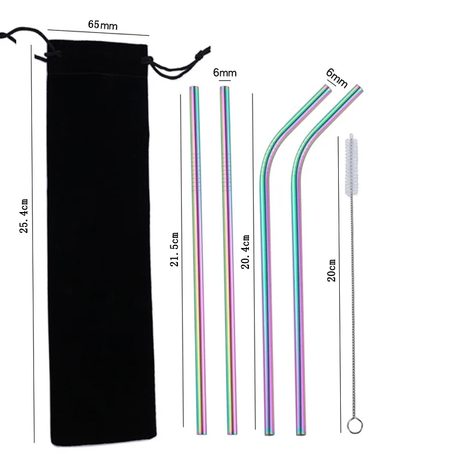 4pcs stainless steel drinking straws - Image 6
