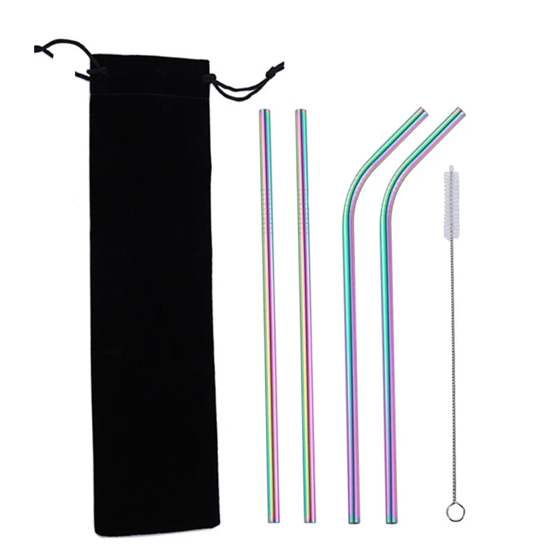 4pcs stainless steel drinking straws - Image 2