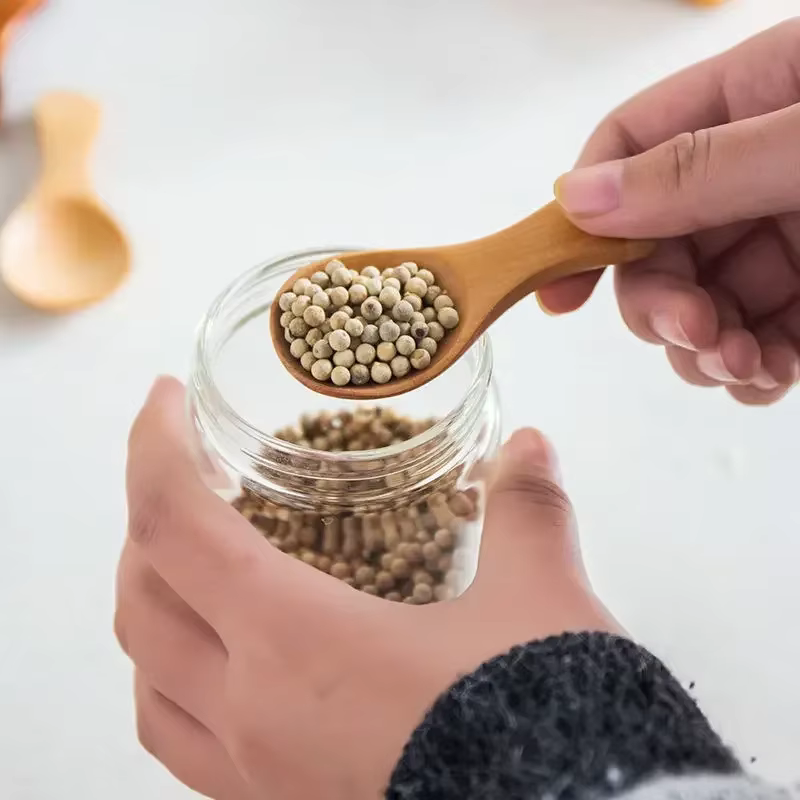 1/2/4pcs mini natural wooden spoons - Image 2